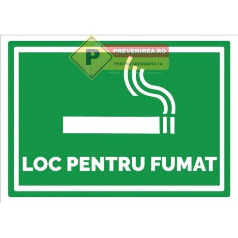 Semn special pentru loc de fumat